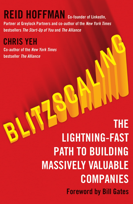 Entrepreneur's Bookshelf: Top 25 startup books for entrepreneurs to read in 2023 21 "Blitzscaling: The Lightning-Fast Path to Building Massively Valuable Companies" by Reid Hoffman and Chris Yeh